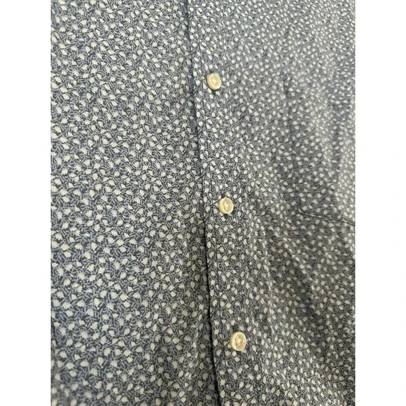Goodfellow Men's Blue Short Sleeve Floral Every Wear Button-Up Poplin-XXL-NWT - Picture 3 of 5